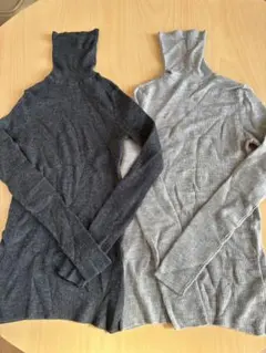 UNIQLO ウールタートルネックセーター 2色セット L