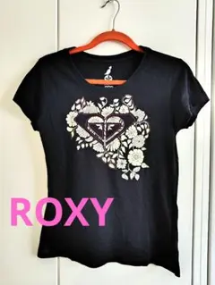 ROXY ロキシー Mサイズ 刺繍入り Tシャツ 花柄
