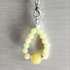 1点もの＊ハンドメイド＊ビーズ＆天然石ストラップ
