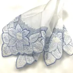 未使用！銀座WAKO スワトウ刺繍 花柄レース ハンカチ 未使用！銀座WAKO スワトウ刺繍 花柄レース ハンカチ