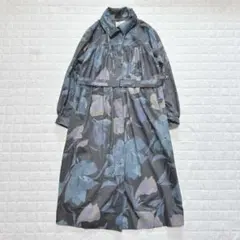 ノブオ コレクション トレンチコート ロング ヴィンテージ風 花柄 総柄 春服