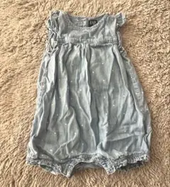GAPベビー 水玉デニムロンパース 80サイズ