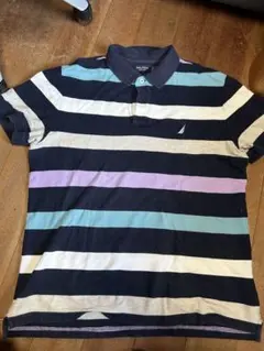 NAUTICA SS PIQUE POLO マルチボーダー ポロシャツのサムネイル