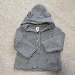 baby GAP フード付きカーディガン 12-18ヶ月 グレー