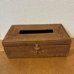 アジアン雑貨　ラタン　ティッシュケース