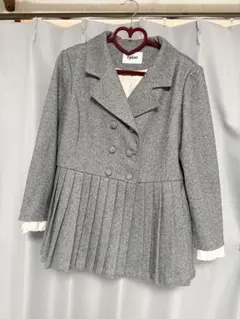 エピヌ pleats frill jacket herringbone gray - メルカリ