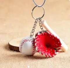【野球】 キーホルダー 装飾 キーチェーン グラブ バット ボール