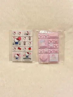 トレーディングミニタイルシール　サンリオ　キティ　キキララ　ボンドロ　うるちゅる