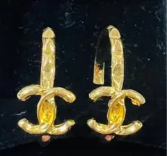 新品未使用 ゴールド CCフープピアス ノベルティ CHANEL