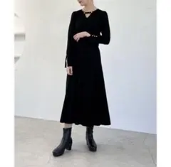 MAJESTIC LEGON フロント ボタン ニット ワンピース