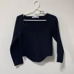 ZARA ブラック 長袖カットソー Mサイズ