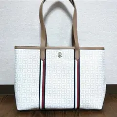 か*ン様 【新品】トミーヒルフィガー トートバッグ　モノグラム柄×トリコロールラ