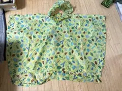 Mont•bell 葉っぱ柄 レインポンチョ 子供用 125-155