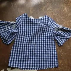 tocco ギンガムチェックブラウス