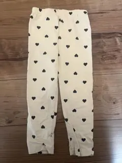 ベージュ　ハート柄　100cm スパッツ　ボトムス