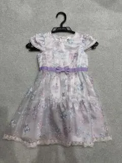 メゾピアノ　フォーマル　レース刺繍ドレス