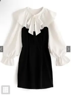 GRL グレイル ケープカラーボウタイミニワンピース［tu517］