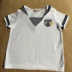 ファミリア ボーダー マリン セーラー Tシャツ 90 ファミちゃん 刺繍
