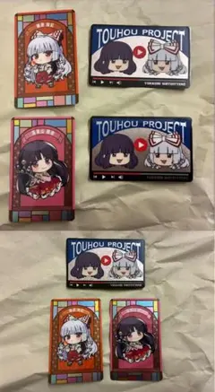 東方project　藤原妹紅　蓬莱山輝夜　メタリックカード