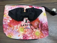 LANVIN en Bleu ポーチ 花柄 リボン　中古品のサムネイル