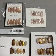 ネイルチップセット 多様なデザイン 4点セット