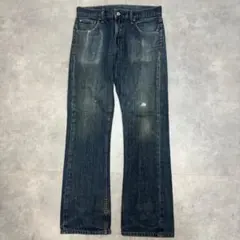 リーバイス527 Levis W30 フレアブーツ 青 古着 縦落ち 23302