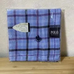 POLO チェック柄 コットンハンカチ