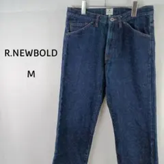 R.NEWBOLD　ネップデニム　クロップドパンツ　M　インディゴブルーのサムネイル