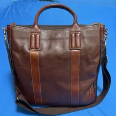 【DEUX MONCX】ビジネスバック　ブラウン系