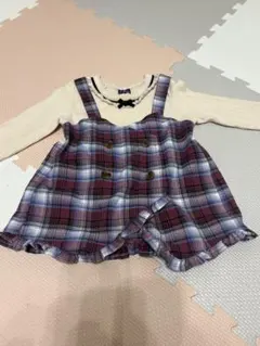 crescent チュニック 紫系 チェック柄