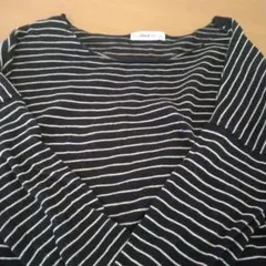 ZARA ネイビー/ホワイトストライプ ニット Sサイズ