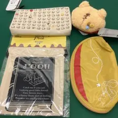 (10-109)Winnie the Pooh巾着ポーチ、ペンケース、パスケース