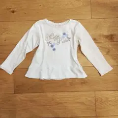 メゾピアノ 長袖カットソー ホワイト 110cm