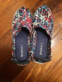 「クロッシー スリッポン カラフル LL 24.5cm程度 メッシュ 使用感あり
