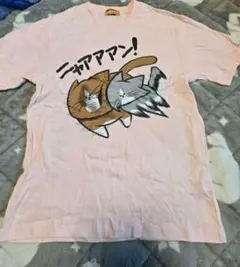ニャアアアン！ Tシャツ ピンク Mサイズ 猫