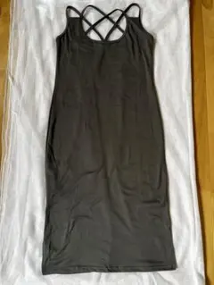 キャミワンピ　M グレー　小柄　細身