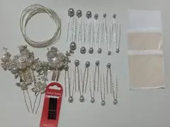 成人式 前撮り 後撮り 髪飾り 金箔 パール 水引き