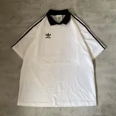 90s adidas アディダス　トップス　Tシャツ　ホワイト　白　総柄