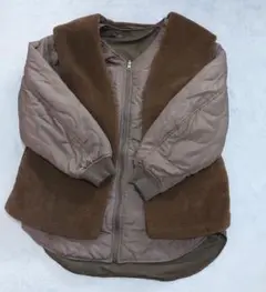 niko and… マルチWAYボアセットコート カーキー Lサイズ