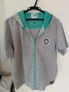 Seattle Mariners 半袖パーカー グレー