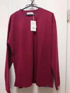 AZUL／リブ編み長袖カットソー Lサイズ／ワインレッド／新品未使用