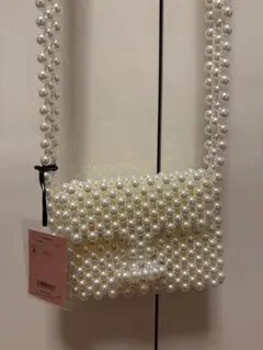 最終値下げ　新品タグ付き　eimyパール　ショルダーバッグ