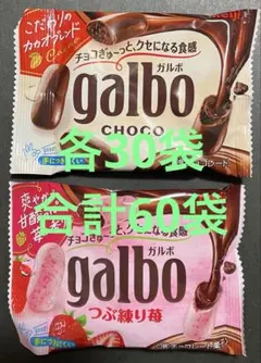 明治】ガルボ（チョコ・つぶ練り苺・MATCHA）3種×各20袋（合計60袋