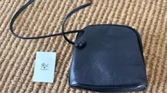 美品 イルビゾンテ ショルダーバッグ クロスボディ 三日月 ロゴ シボ革 