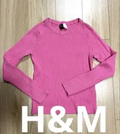 【H&M エイチアンドエム】リブニット＊ピンク
