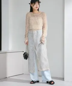 カスタネメッシュシアーワンピース　サイズフリーのサムネイル