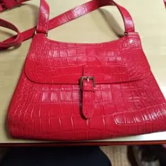 クロコ調　ショルダーバック