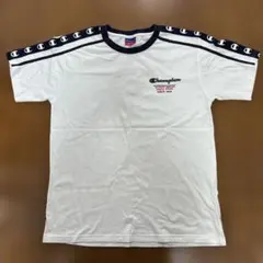 Champion Tシャツ XL ホワイト ストライプ袖