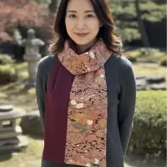 着物 リメイク ストール 赤×オレンジ系