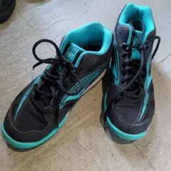 24cm Mizuno バレーボールシューズ ブラック/ターコイズ